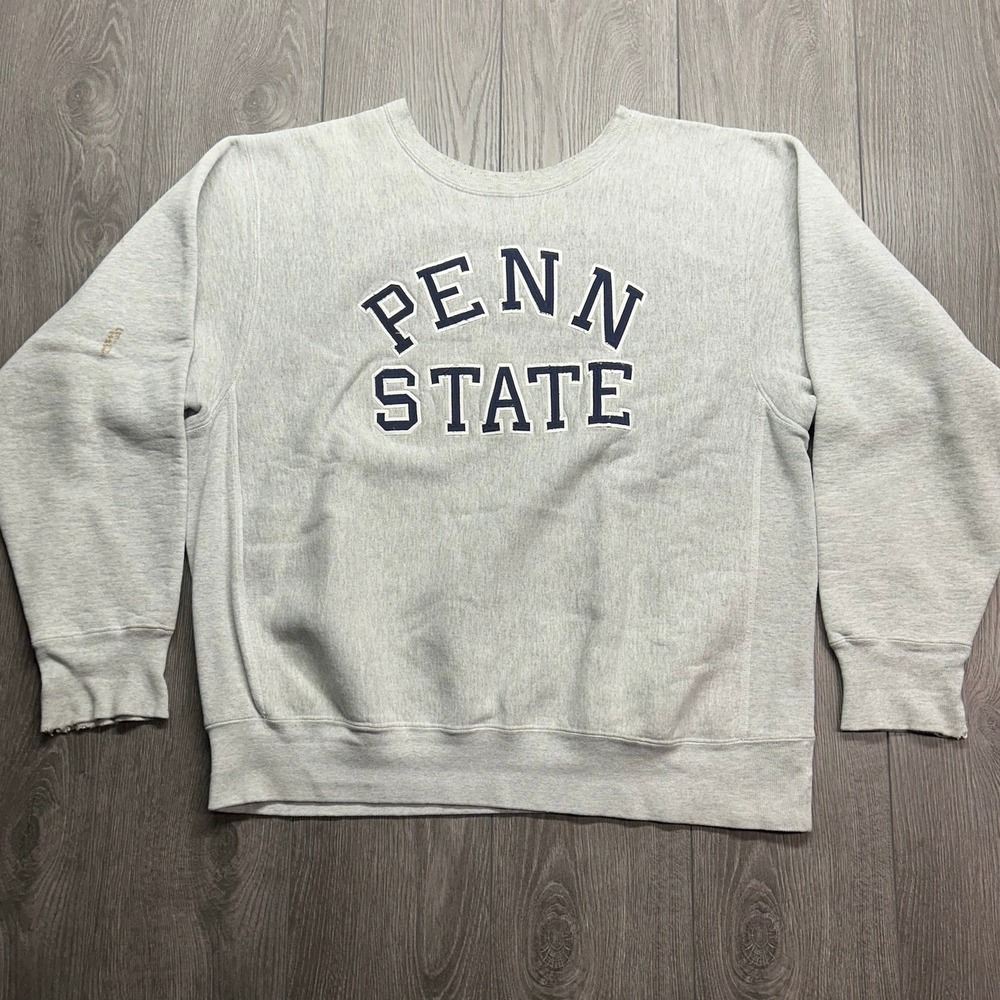 Vintage Penn State Sweatshirt XL The Cotton Exchange Gray Reverse Weave USA Made